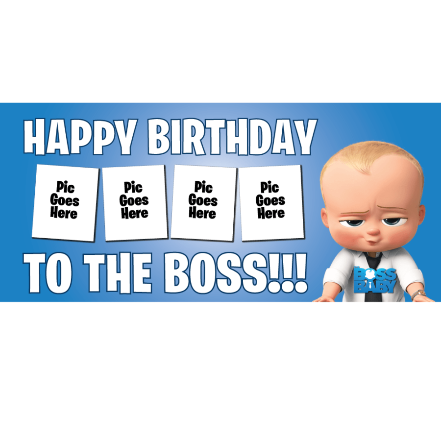 boss baby personalised party banner