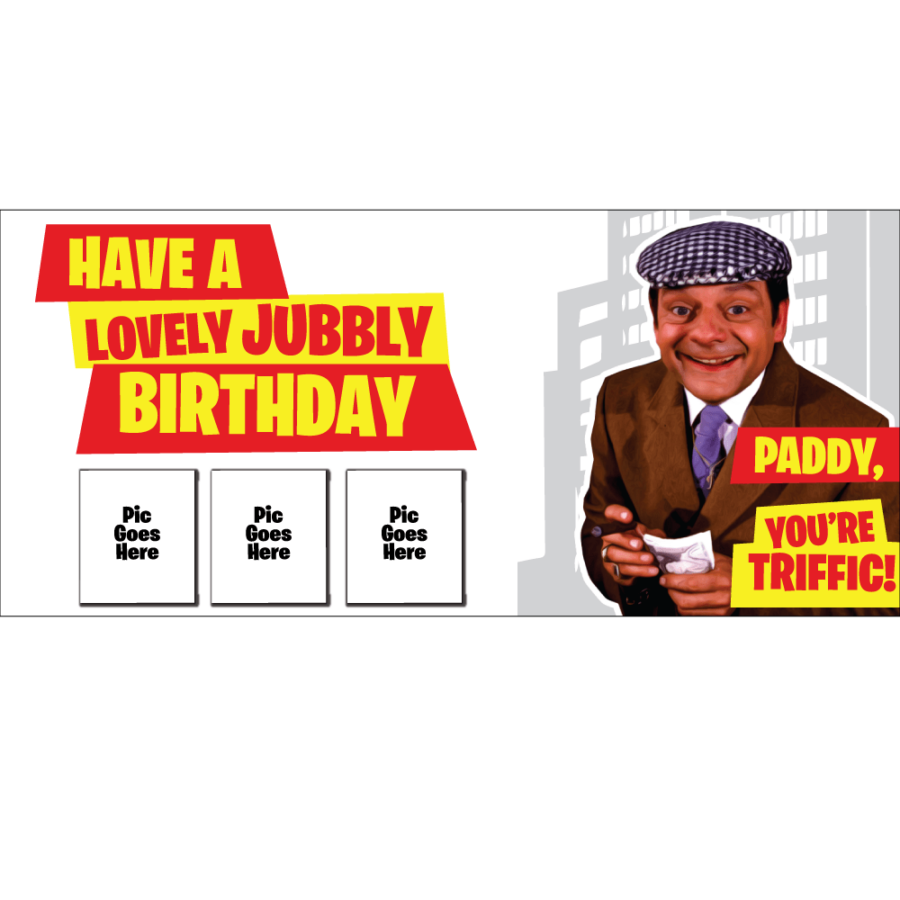 ONLY FOOLS & HORSES 3 PERSONLISED BIRTHDAY PARTY BANNER