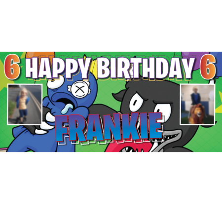 RAINBOW FRIENDS PERSONLISED BIRTHDAY PARTY BANNER