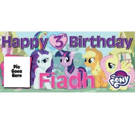 MY LITTLE PONY PERSONALISED BIRTHDAY PARTY BANNER